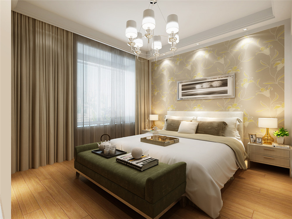龍湖九里晴川-現(xiàn)代簡(jiǎn)約-臥室設(shè)計(jì)效果圖